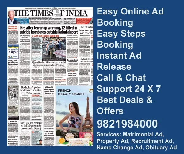 The Times of India Newspaper Advertisement