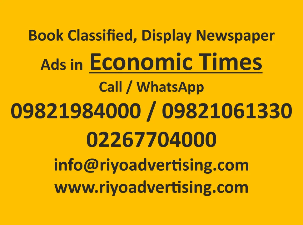 economic times Newspaper ad booking online